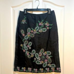 Bead embroidered skirt